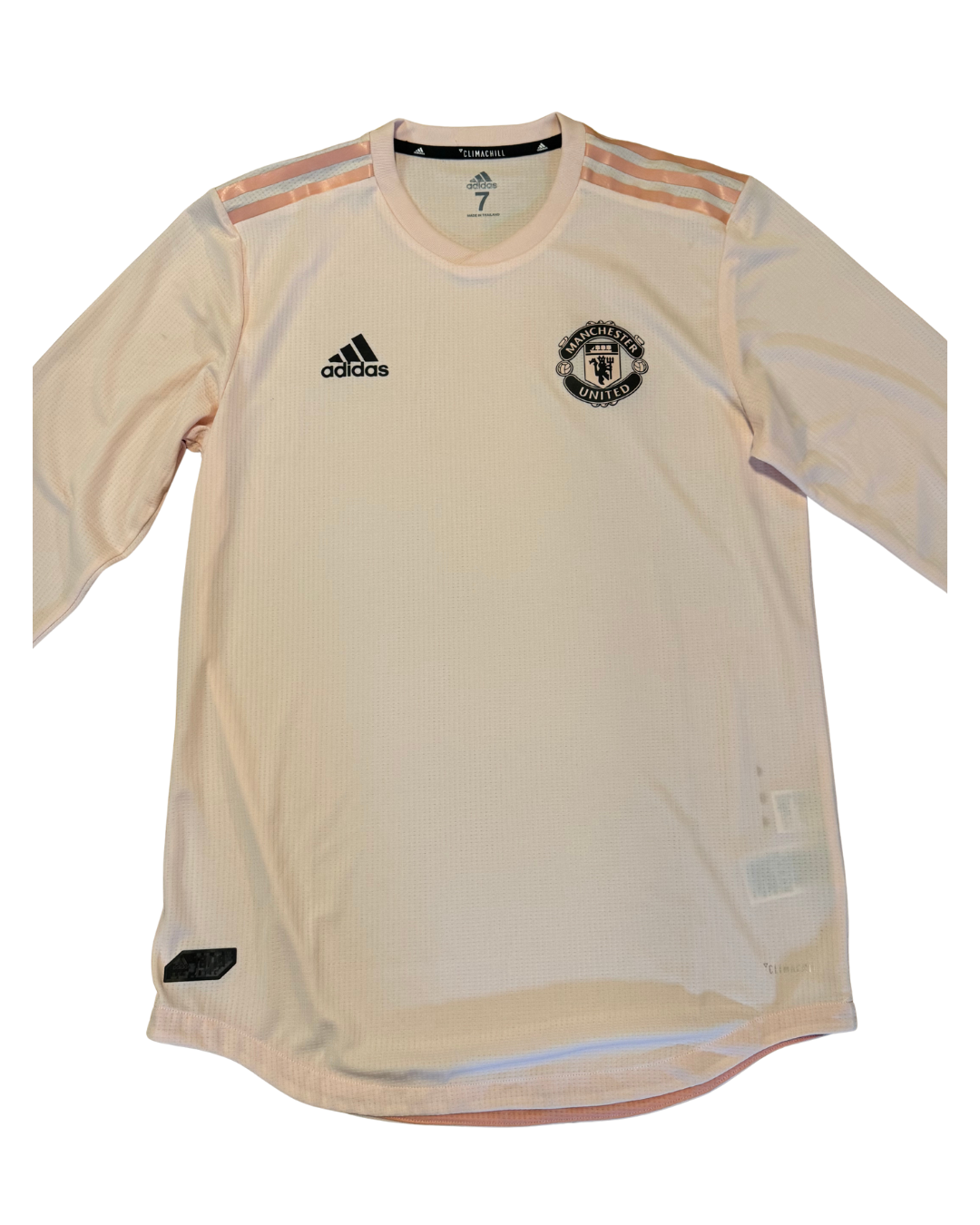 Manchester United 18/19 Pink Away Long Sleeve - Kit Room - Size 7