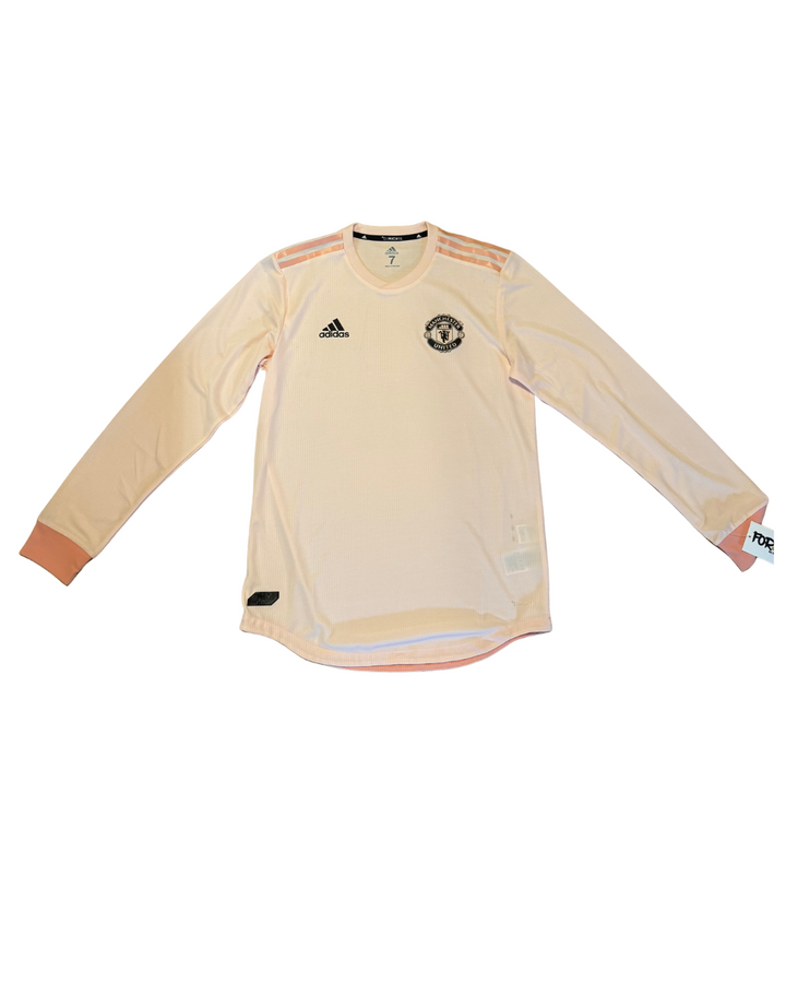 Manchester United 18/19 Pink Away Long Sleeve - Kit Room - Size 7